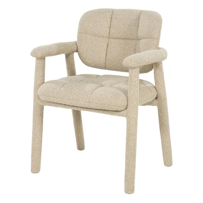 By-Boo, Knox Stuhl 60x61x81,5 cm Metall & Stoff taupe