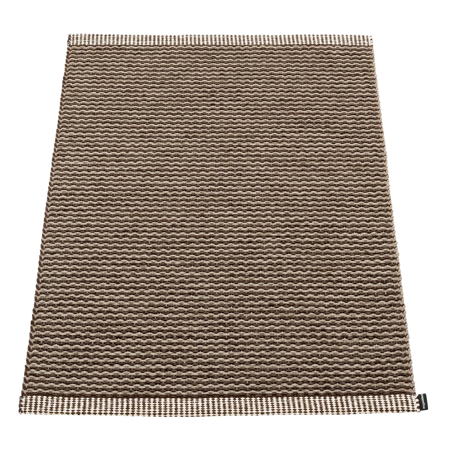 Pappelina, Mono Teppich 60x85 cm dark brown / dark linen