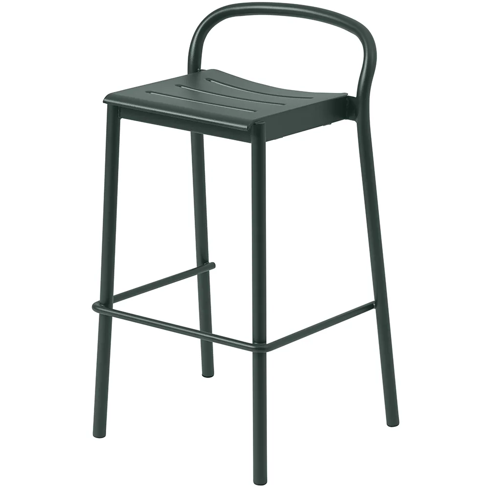 Muuto, Linear Steel Barhocker Dark Green