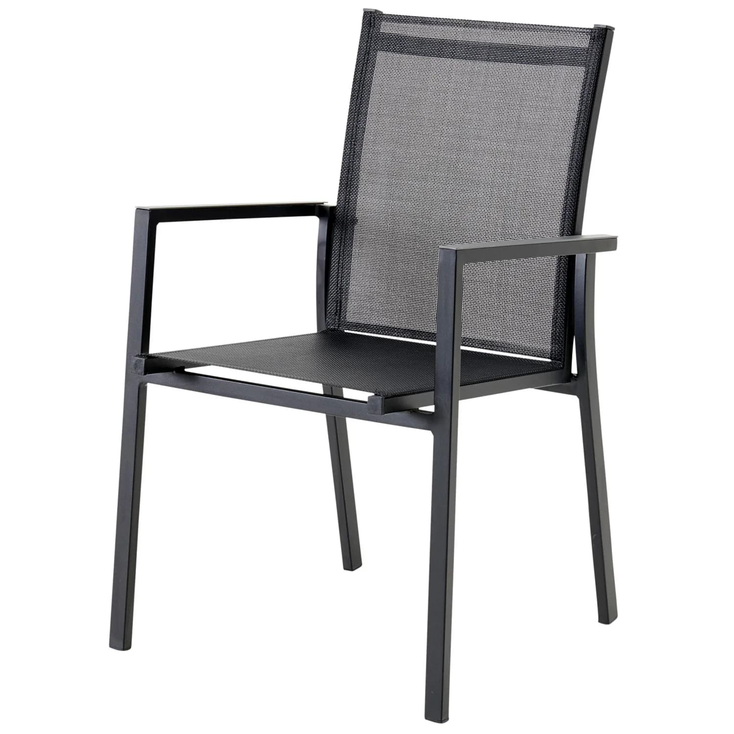 Brafab, Avanti Stapelstuhl schwarz/anthrazit Aluminium/Textilene