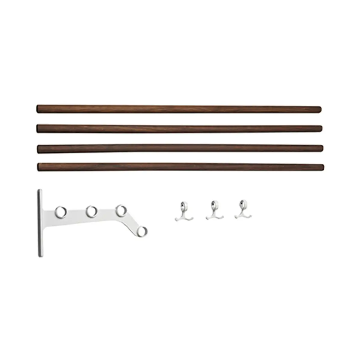 Essem Design, Nostalgi 291 Hutregal Erweiterung Walnuss Weiß