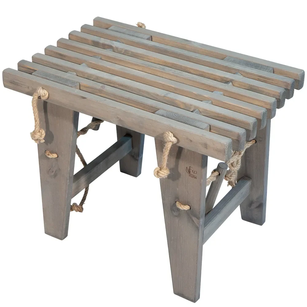 Hillerstorp, Ecobench 60 cm Kiefer grau geölt