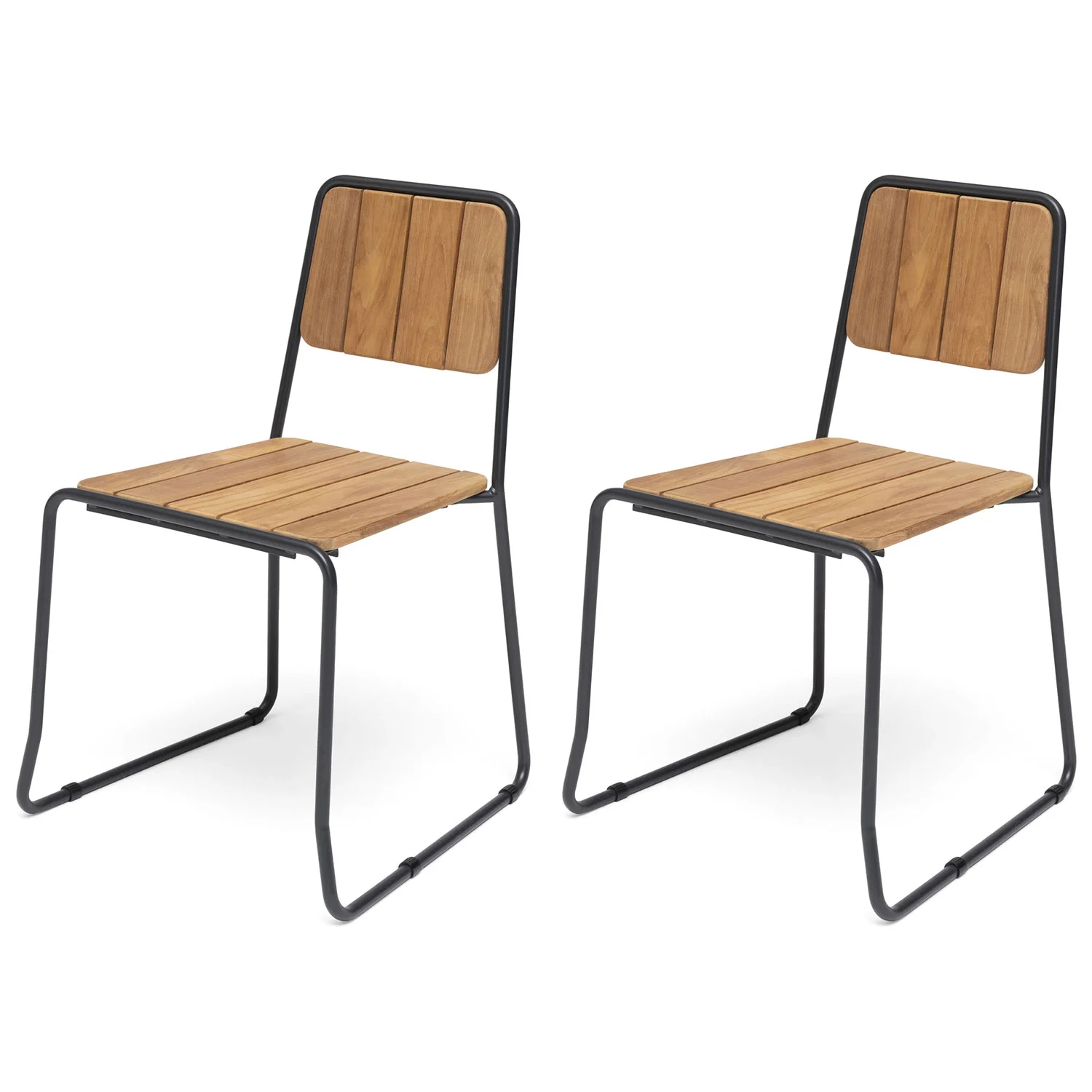Hillerstorp, Oasis Stuhl Teak 2er-Pack braun Teak
