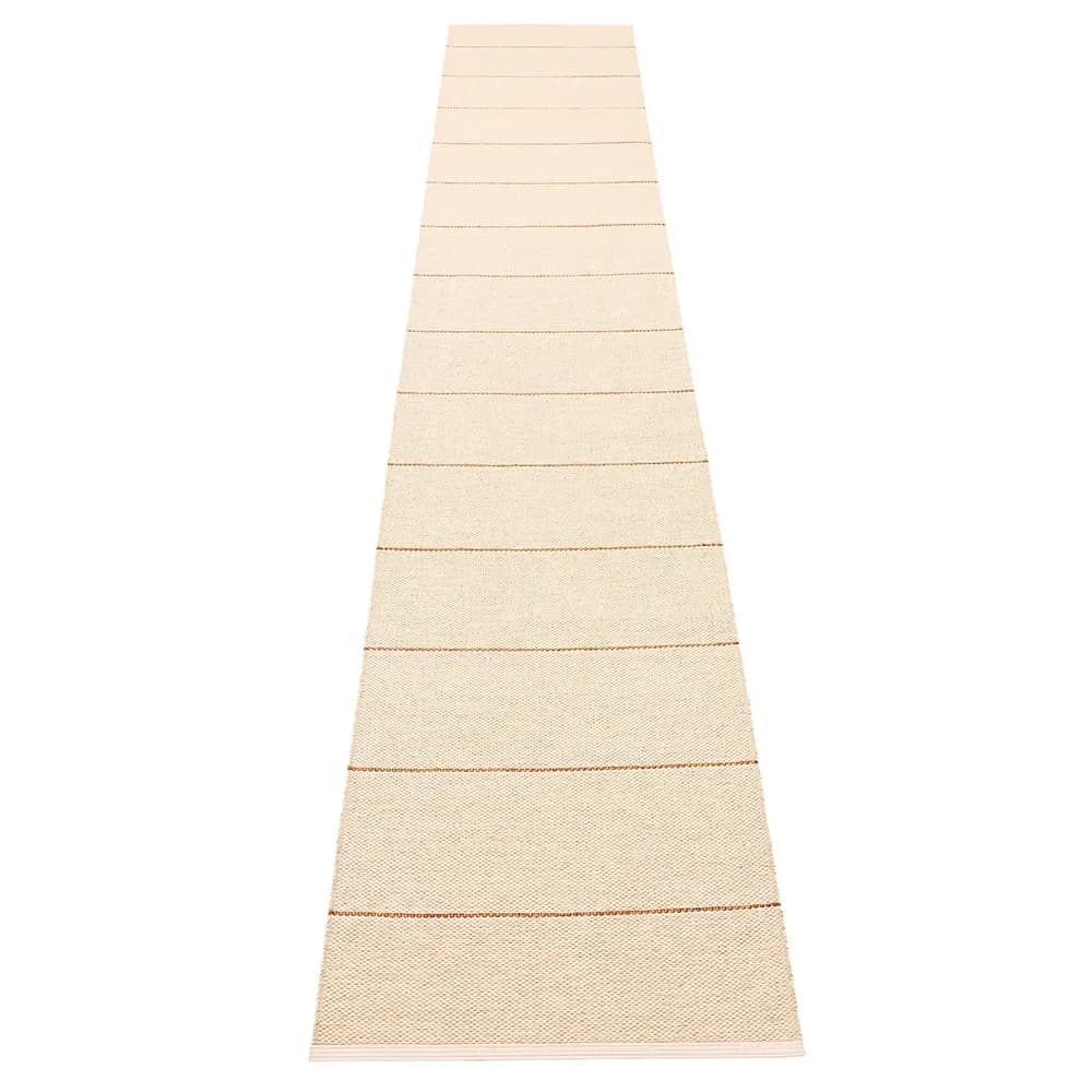 Pappelina, Lea teppich Beige/Rust/Vanilla 70 x 375 cm