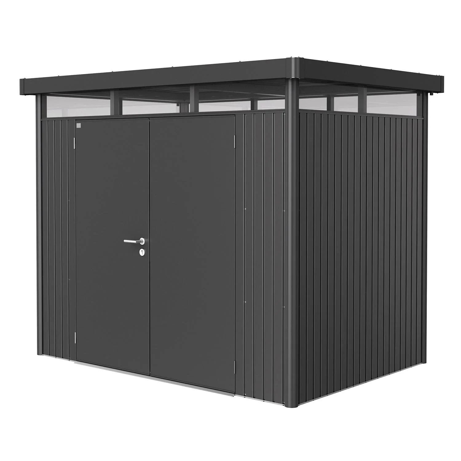 Biohort, Highline Gerätehaus Doppeltür Größe h2 metallic dunkelgrau Biohort