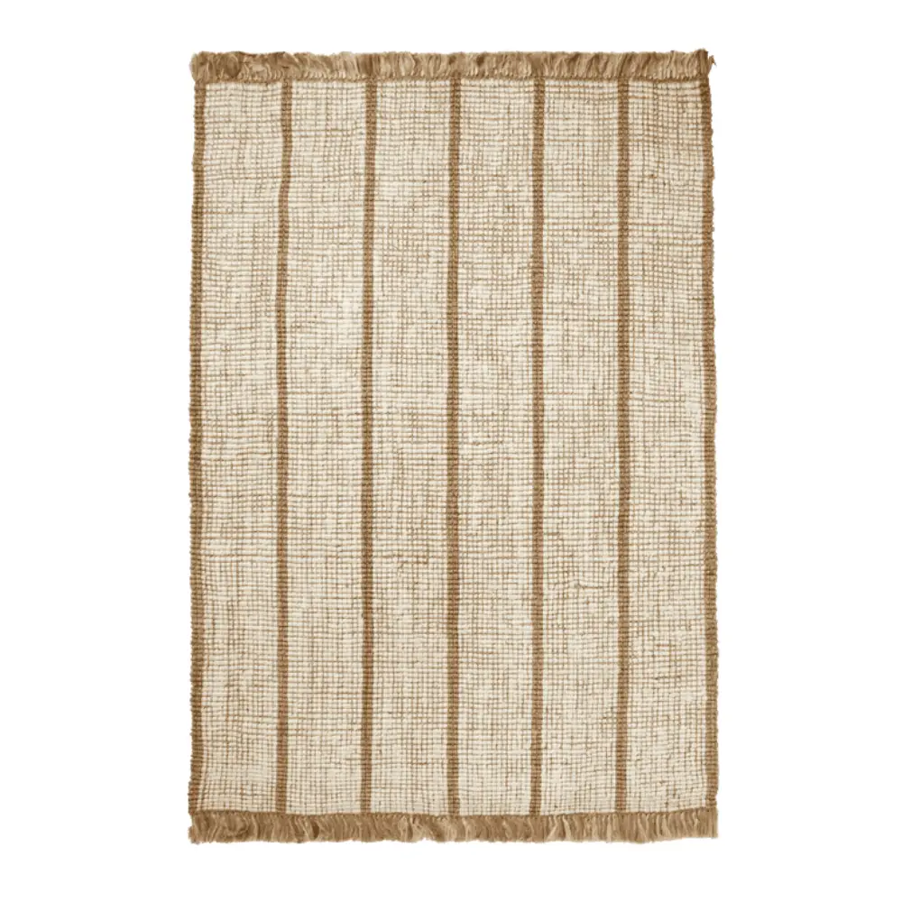 Ferm Living, Athens Handgewebter Juteteppich 170x240 cm - Natural/Off-white