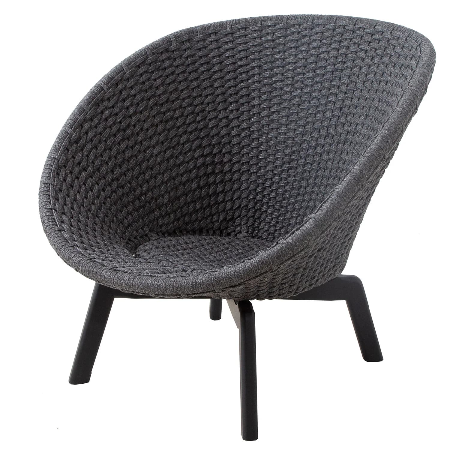 Cane-line, Peacock Lounge Chair W/Black Teak Beine Indoor