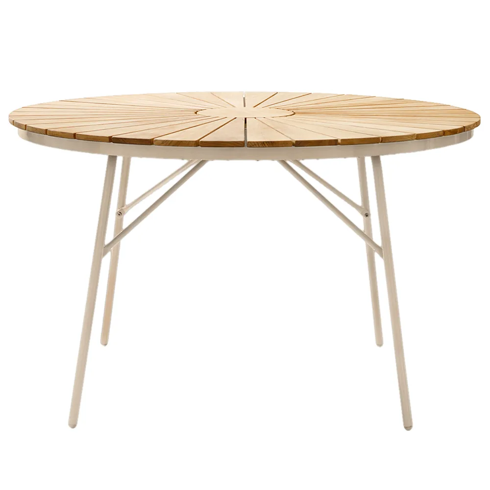 Cinas, Ellen Tisch 110 cm sandgrau / Teak