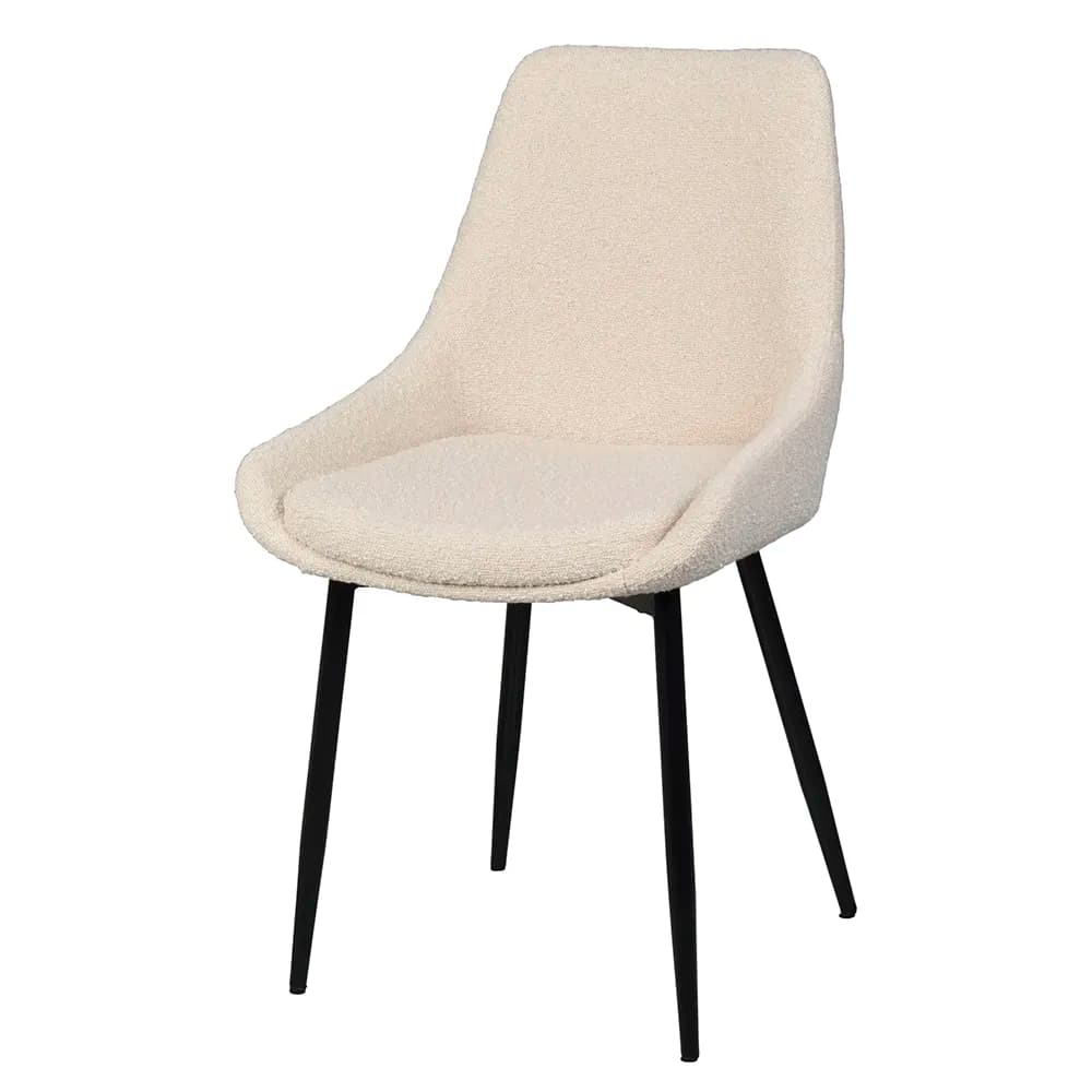 Rowico Home, Sierra Esszimmerstuhl beige boucléstoff