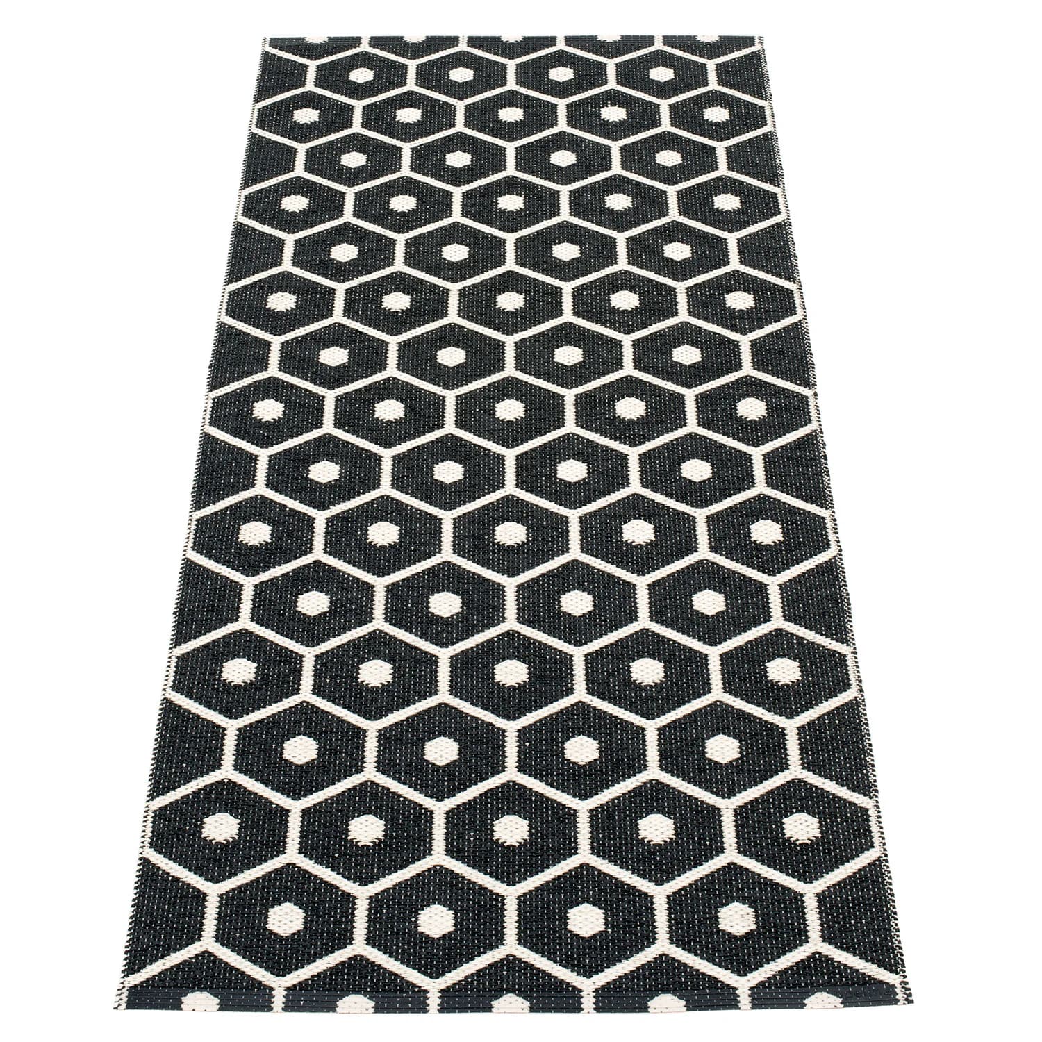 Pappelina, Honey Teppich 70x160 cm black / vanilla
