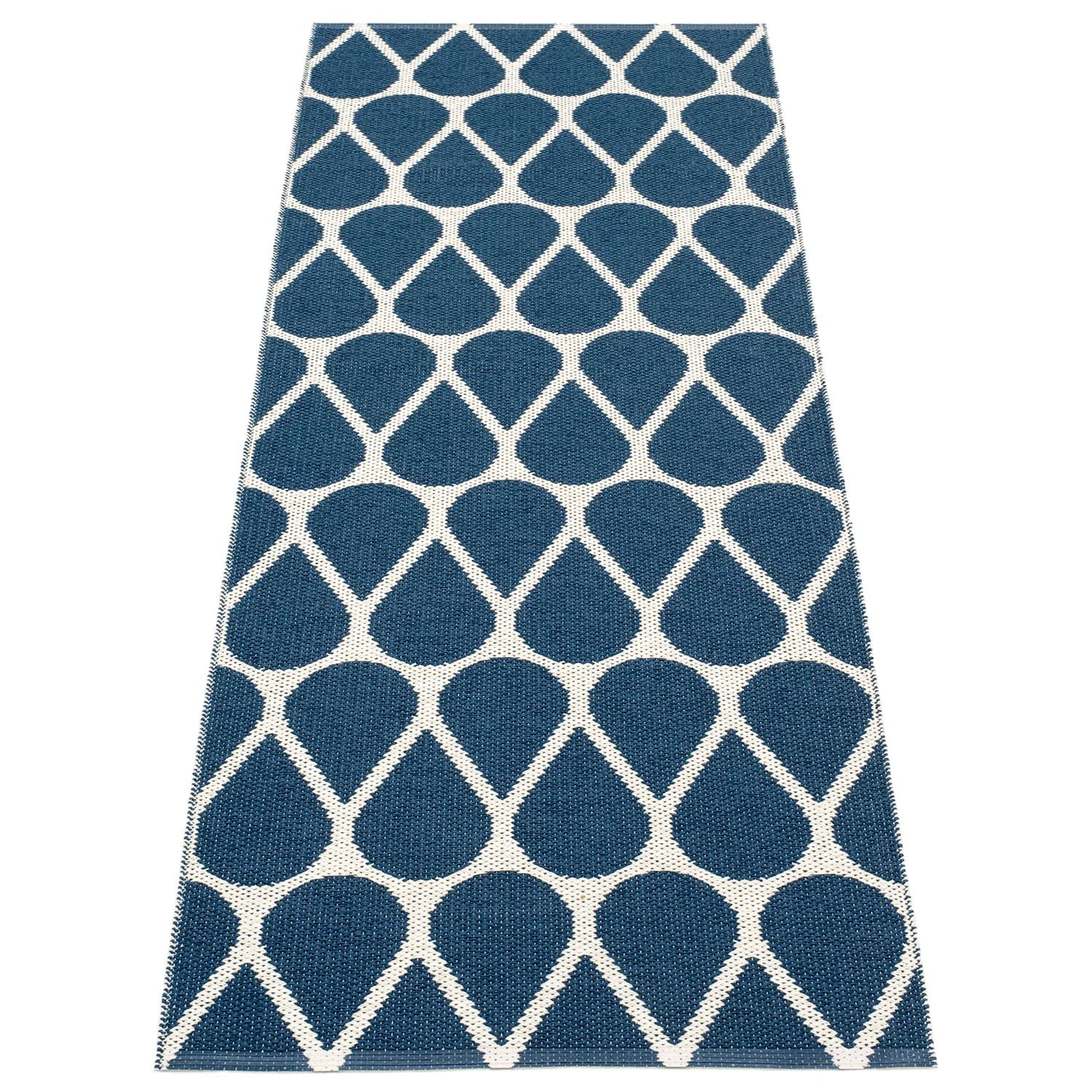 Pappelina, Otis Teppich 70x200 cm ocean blue / vanilla