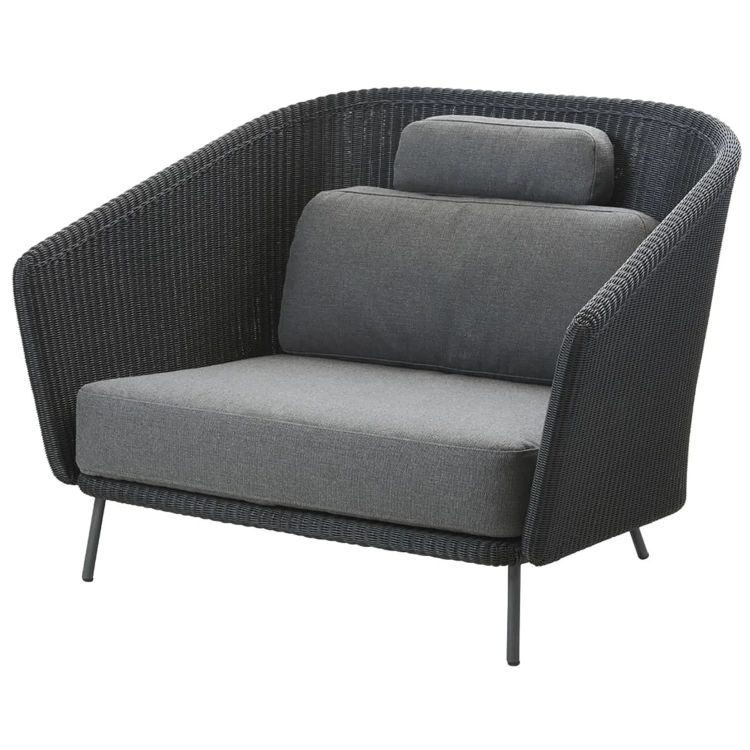 Cane-line, Mega Lounge Sessel Graphit inkl. Airtouch Kissenset