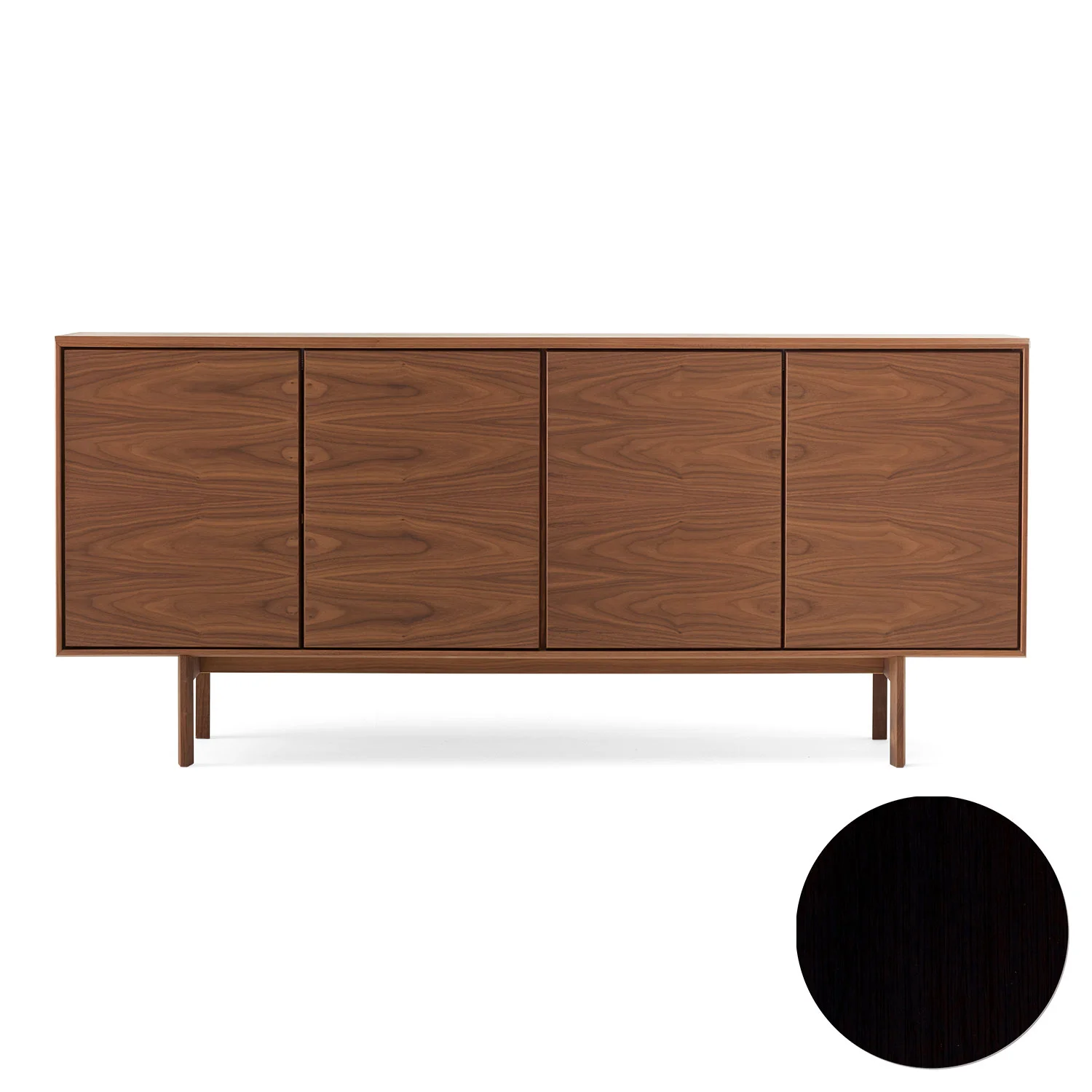 Skovby, Sm544 Anrichte Eiche Schwarz Lack 190X43X85Cm