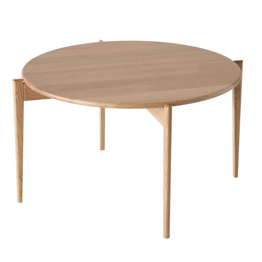 Oscarssons Möbel, Tilia Couchtisch Ø88 cm Eiche lackiert