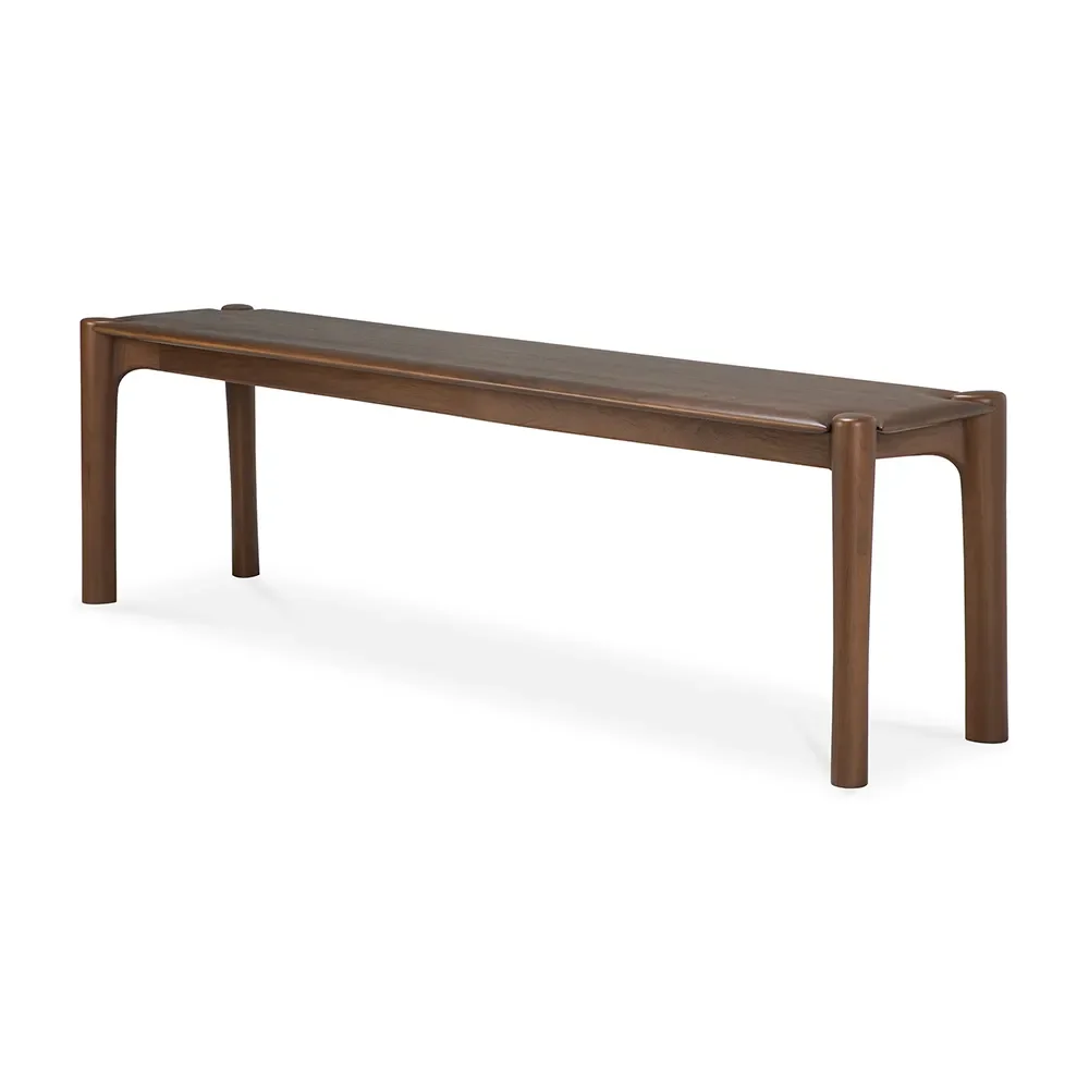 Ethnicraft, PI Bank 35x166 cm Braun lackiertes Teakholz