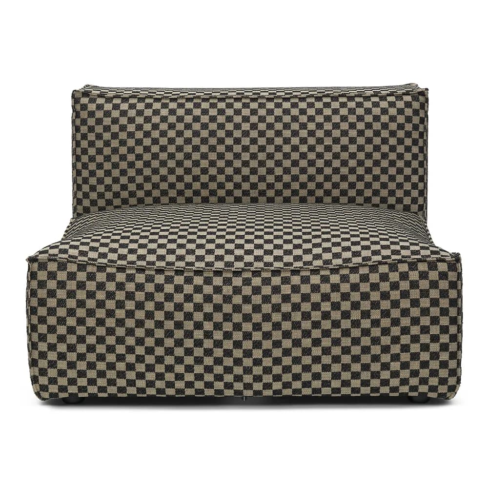 Ferm Living, Catena Sofa Center L100 - Check - Sand/Black