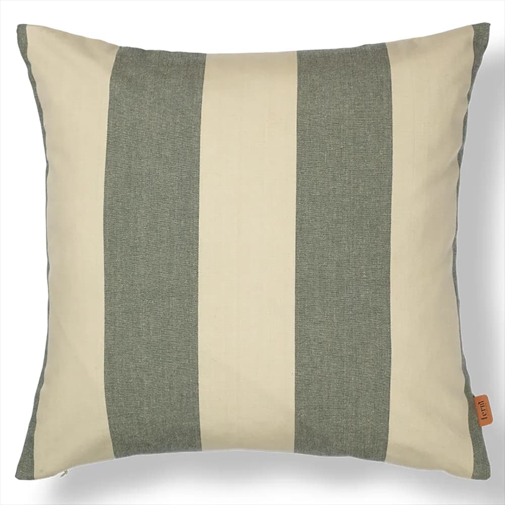 Ferm Living, Strand Zierkissen Dark Lichen/Parchment