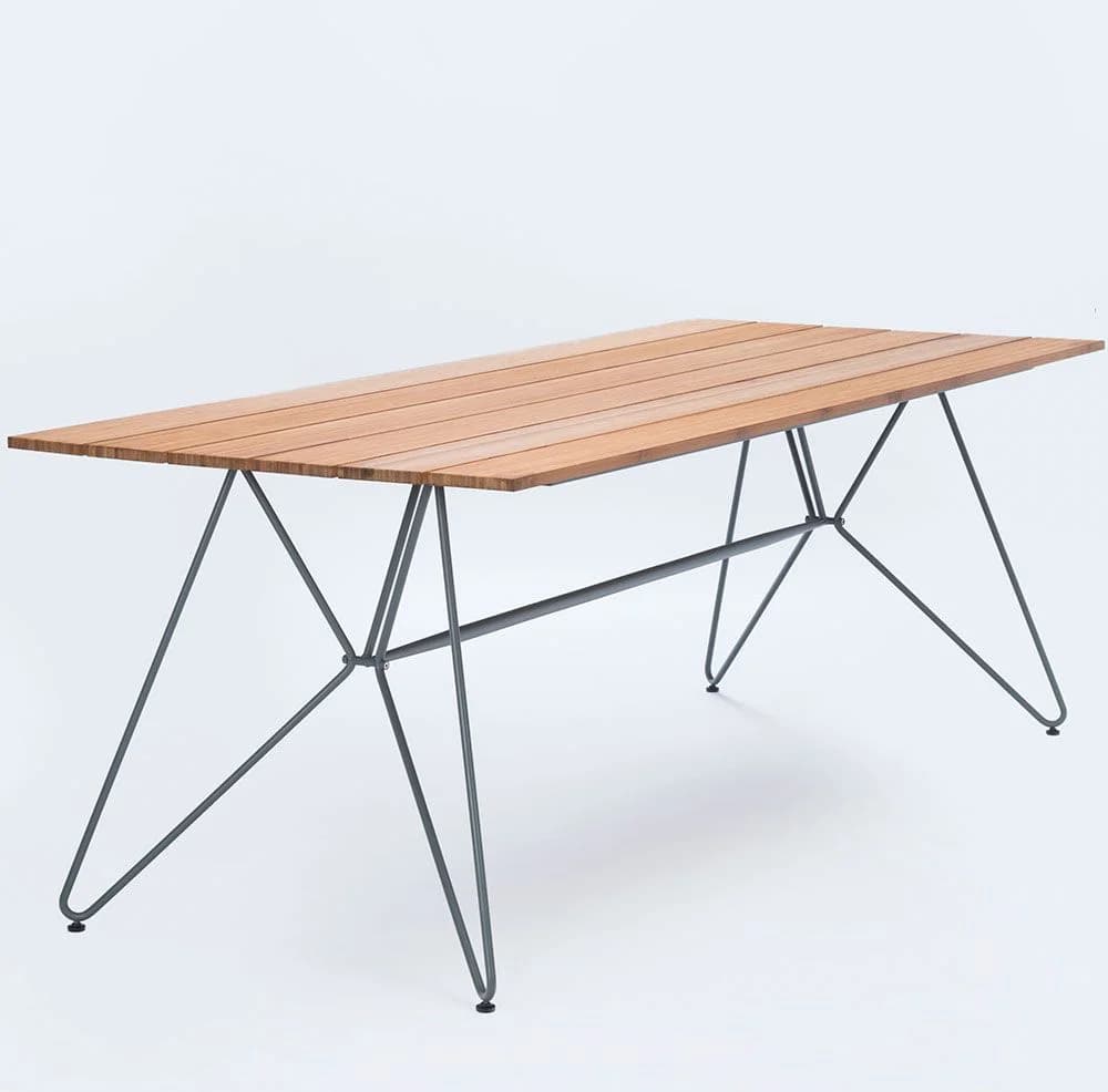 Houe, Sketch Esstisch grau 88x220 cm aus Bambus