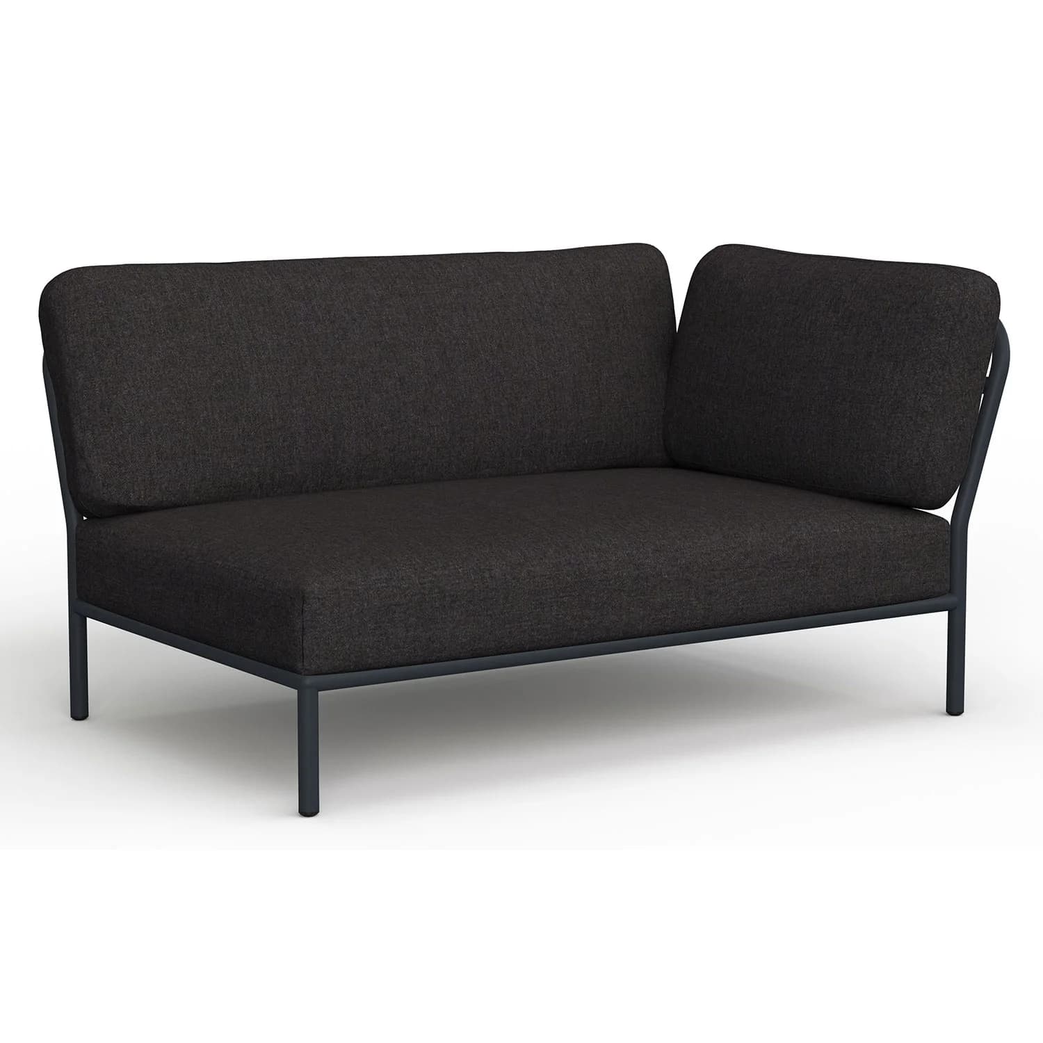 Houe, Level lounge sofa rußgrau sunbrella rechte ecke aluminium