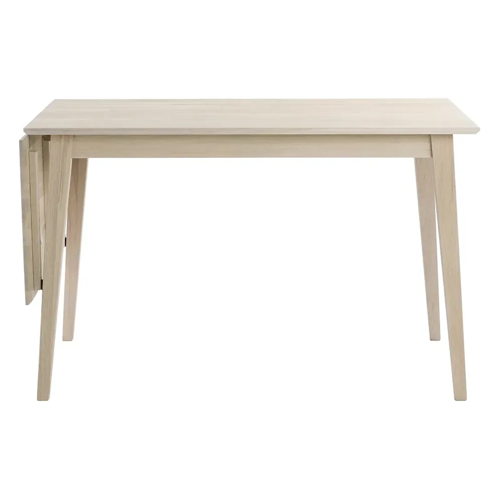 Rowico Home, Filippa Klapptisch 120-165 x 80 cm Eiche weiß pigmentiert
