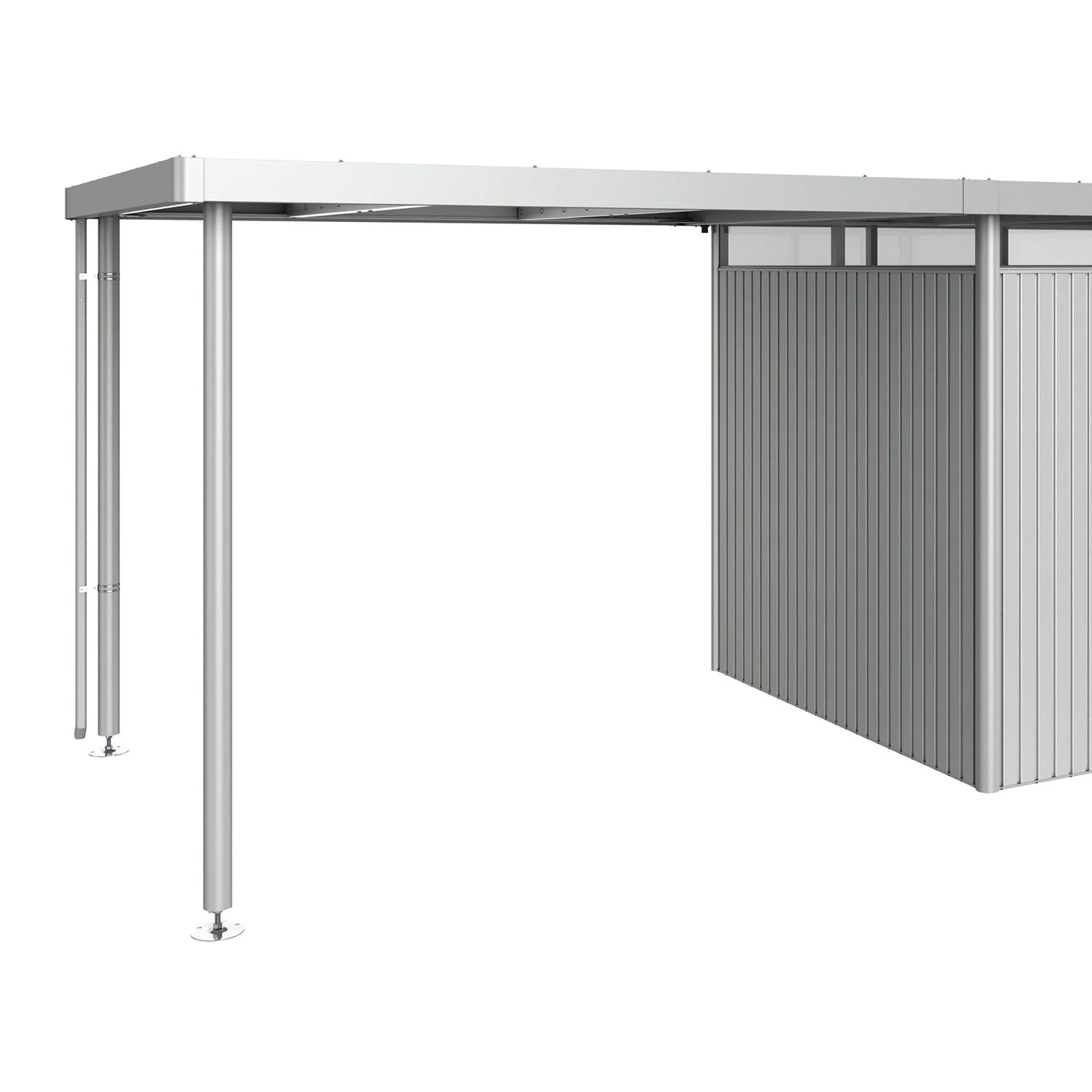 Biohort, Highline Seitendach Gerätehaus Größe h3 metallic silber Biohort