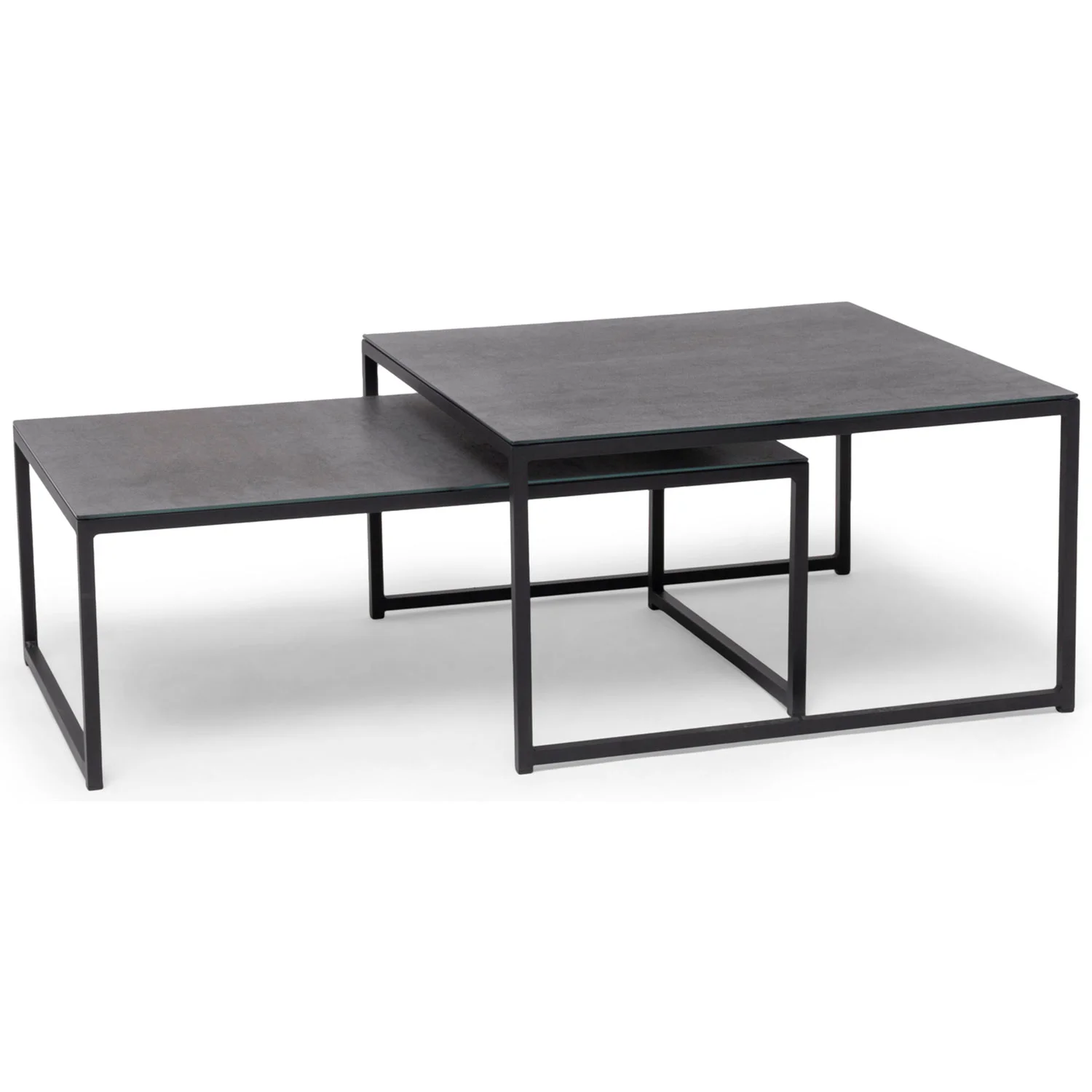 Hillerstorp, Jet Set Couchtisch 2er-Pack Aluminium