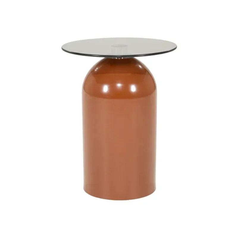 By-Boo, Irona Beistelltisch 39,5x39,5x52 cm Glas braun