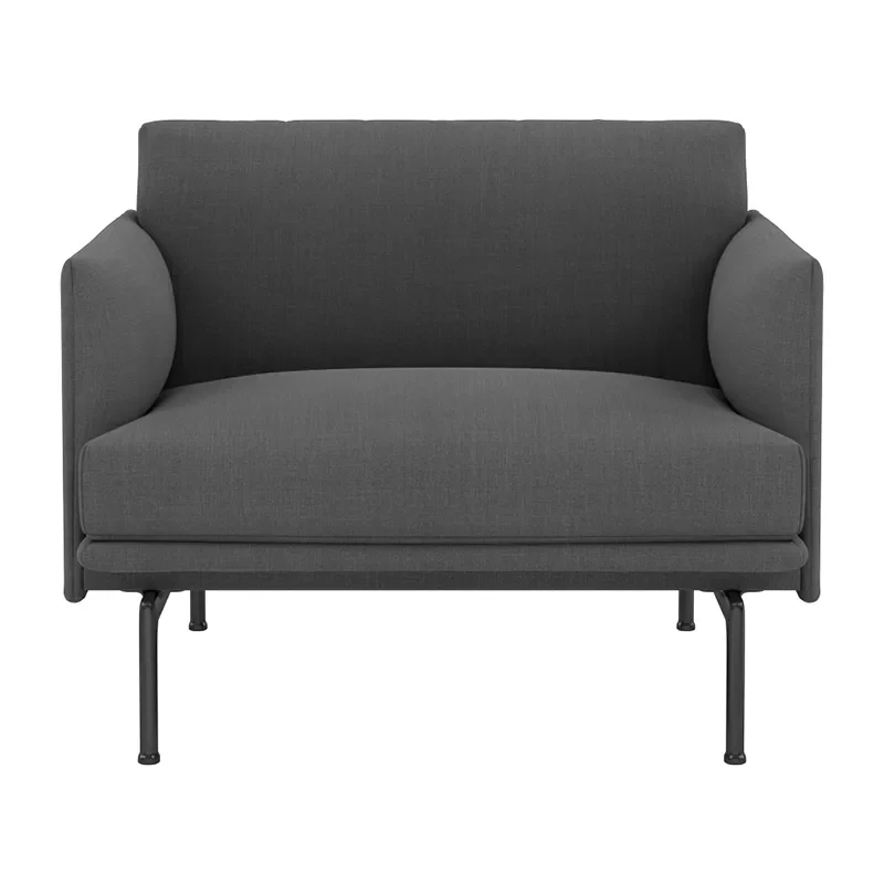 Muuto, Outline Chair Black Base - Remix 163 Black