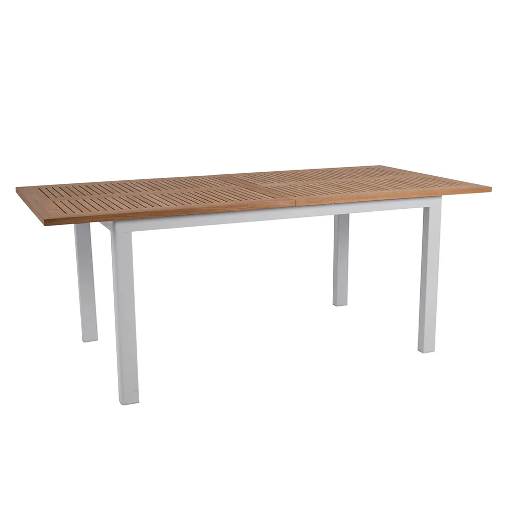 Brafab, Lyon Esstisch 92x194-252 cm Light Grey/Teak