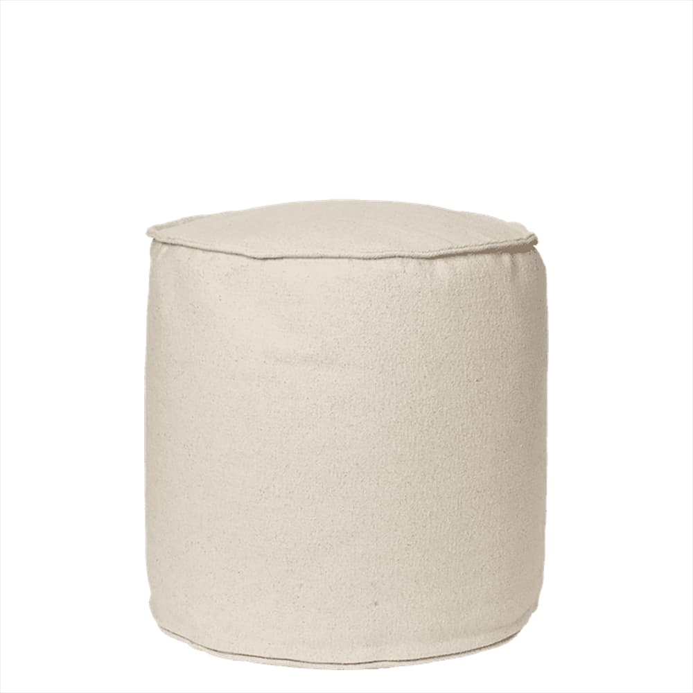 ferm LIVING - Aun Cotton Pouf Ø40 Off-White