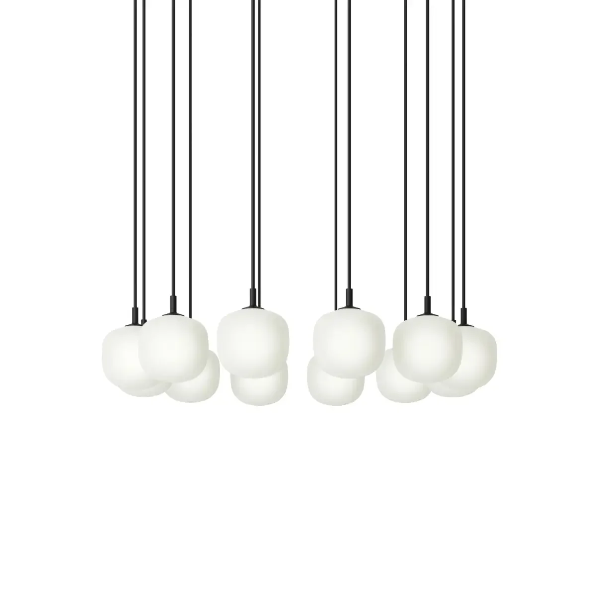 Muuto, Rime Pendant Cluster - Ø12 - 12 - White / Black