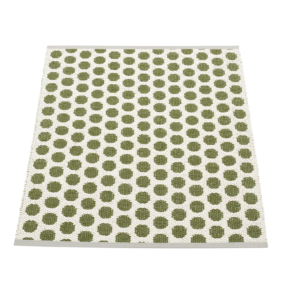 Pappelina, Noa Teppich 70x90 cm Dark Olive/Vanilla