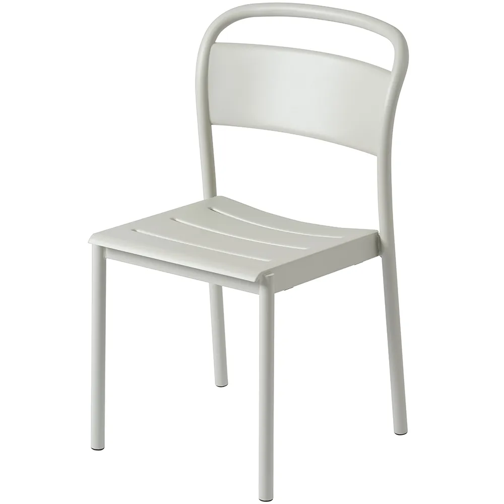 Muuto Linear steel side chair Stahlstuhl Grey (RAL 7044)