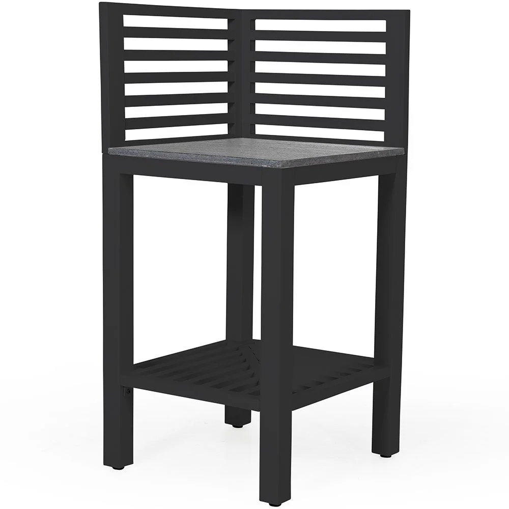 Brafab, Bellac Außenküche Eckstück schwarz/grau