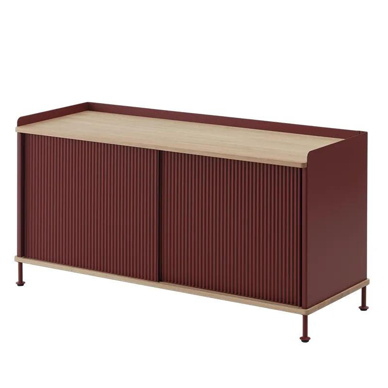 Muuto, Enfold Anrichte 124 x 45 cm - oiled oak Deep Red