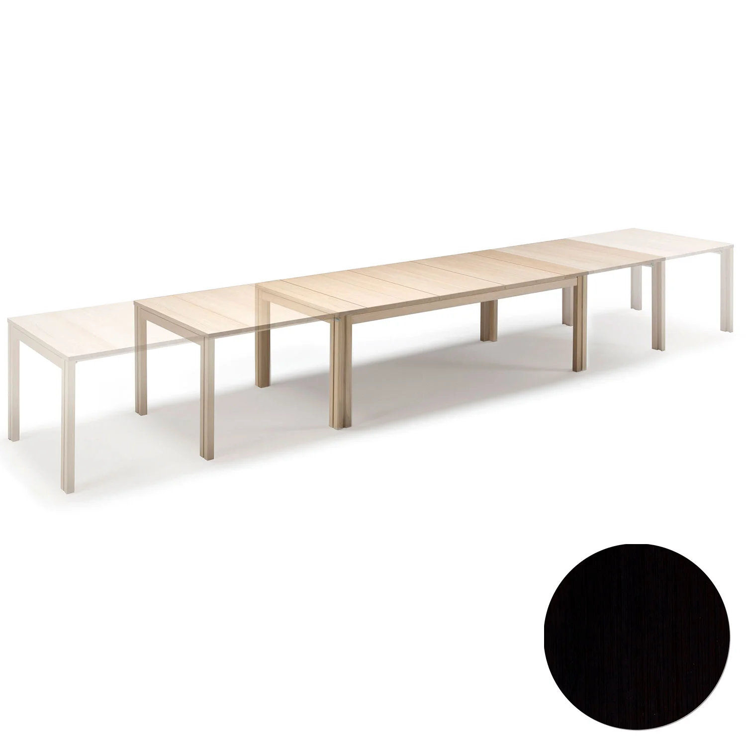 Skovby, Sm24 Tisch Eiche Schwarz Lackiert 200-356(512)X100X73Cm