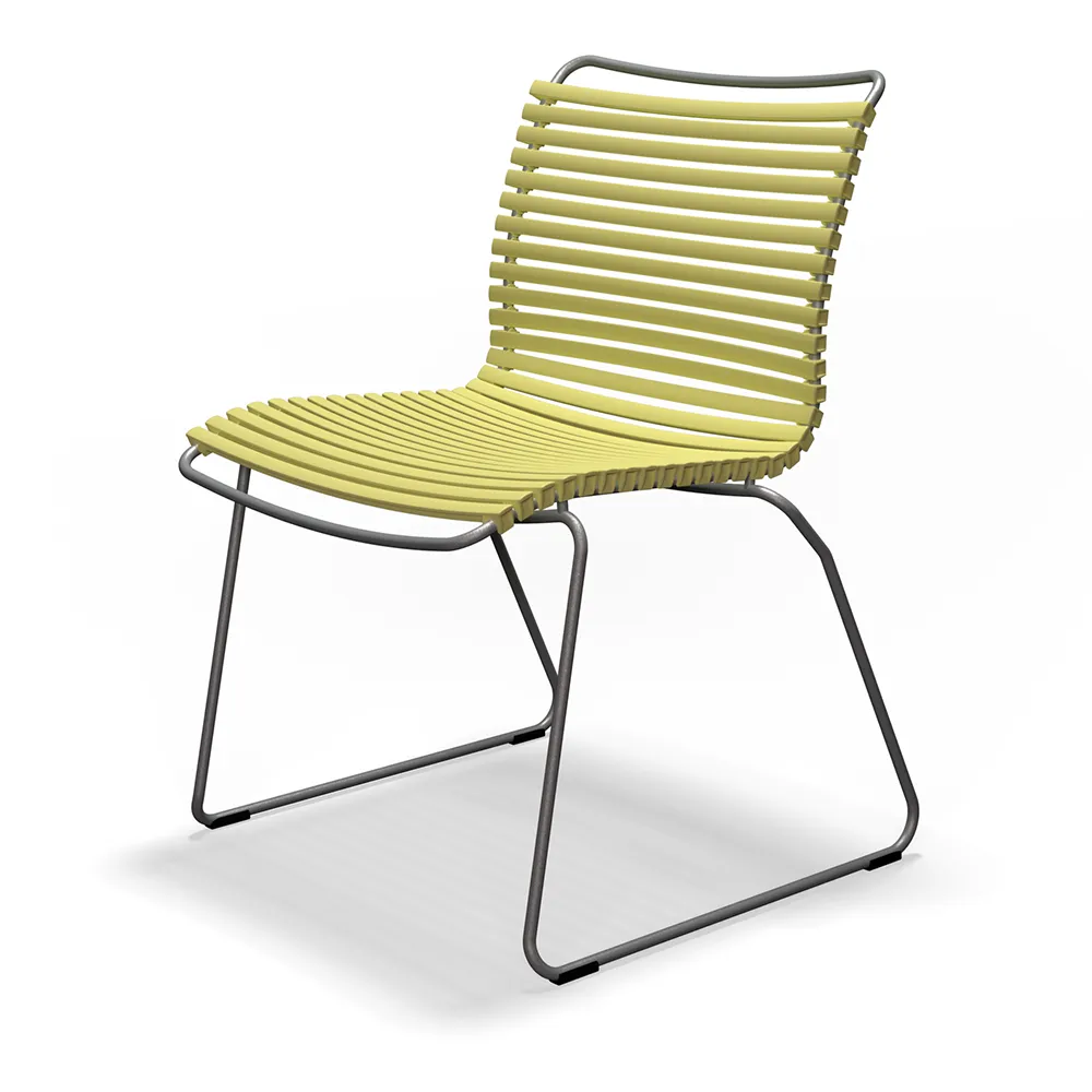 Houe, Click Dining chair without armrest Lemon zest. Frame: Grey