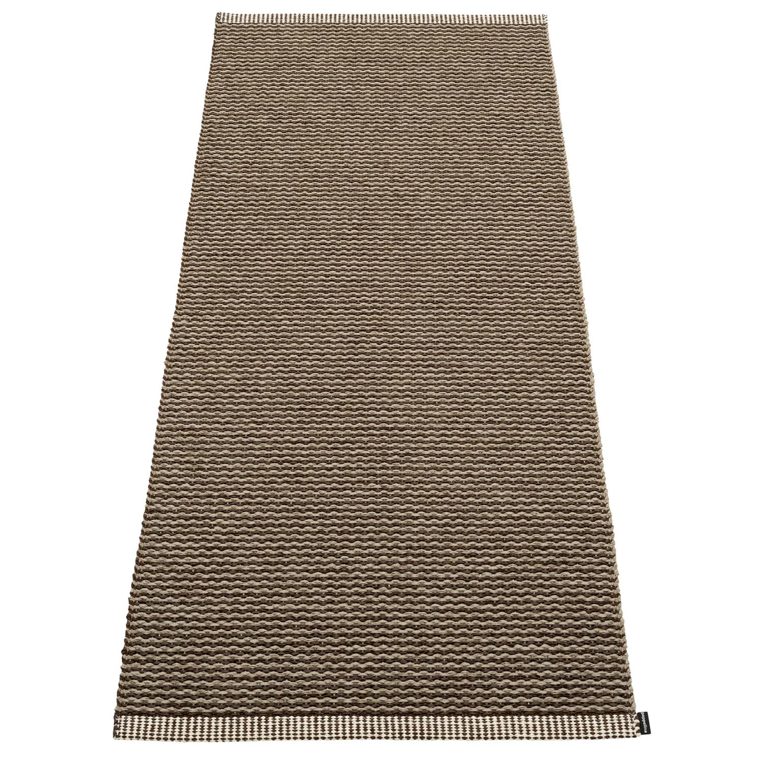 Pappelina, Mono Teppich 60x150 cm dark brown / dark linen