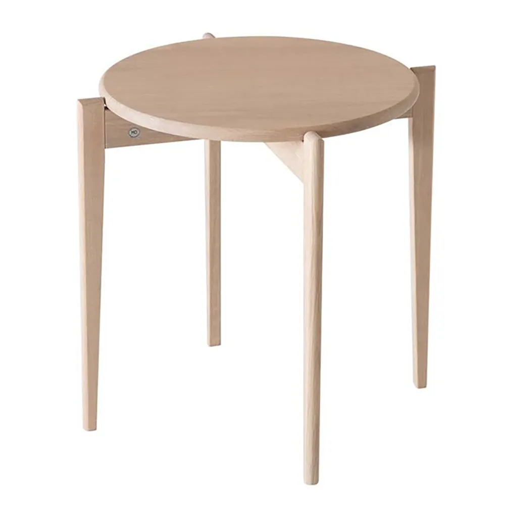 Oscarssons Möbel, Tilia Beistelltisch Ø51 cm Eiche weiß geölt