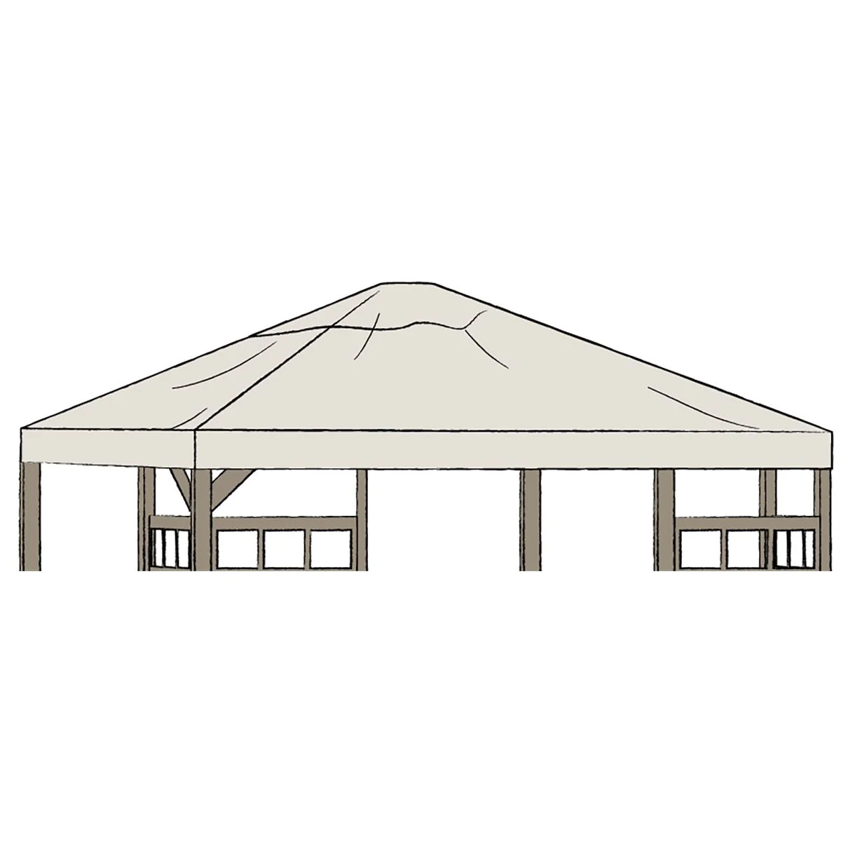 Brafab, Hov Pavillondach 300x400 beige