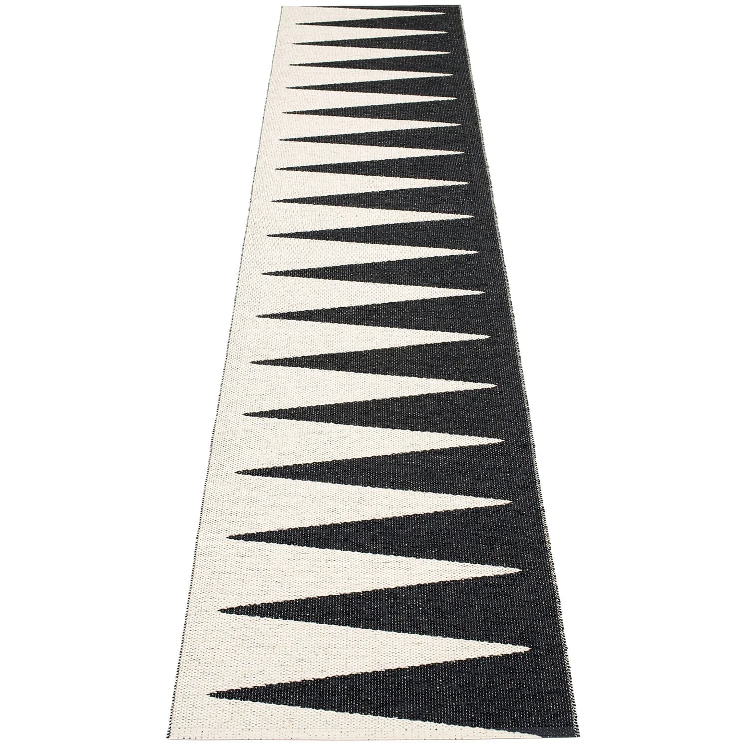 Pappelina, Vivi Teppich 70x350 cm black / vanilla