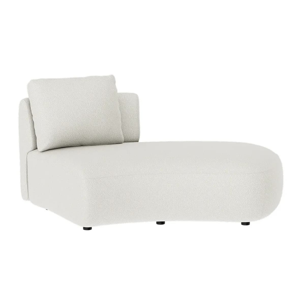 Dixon Module Right Bouclé Cream 2-seater