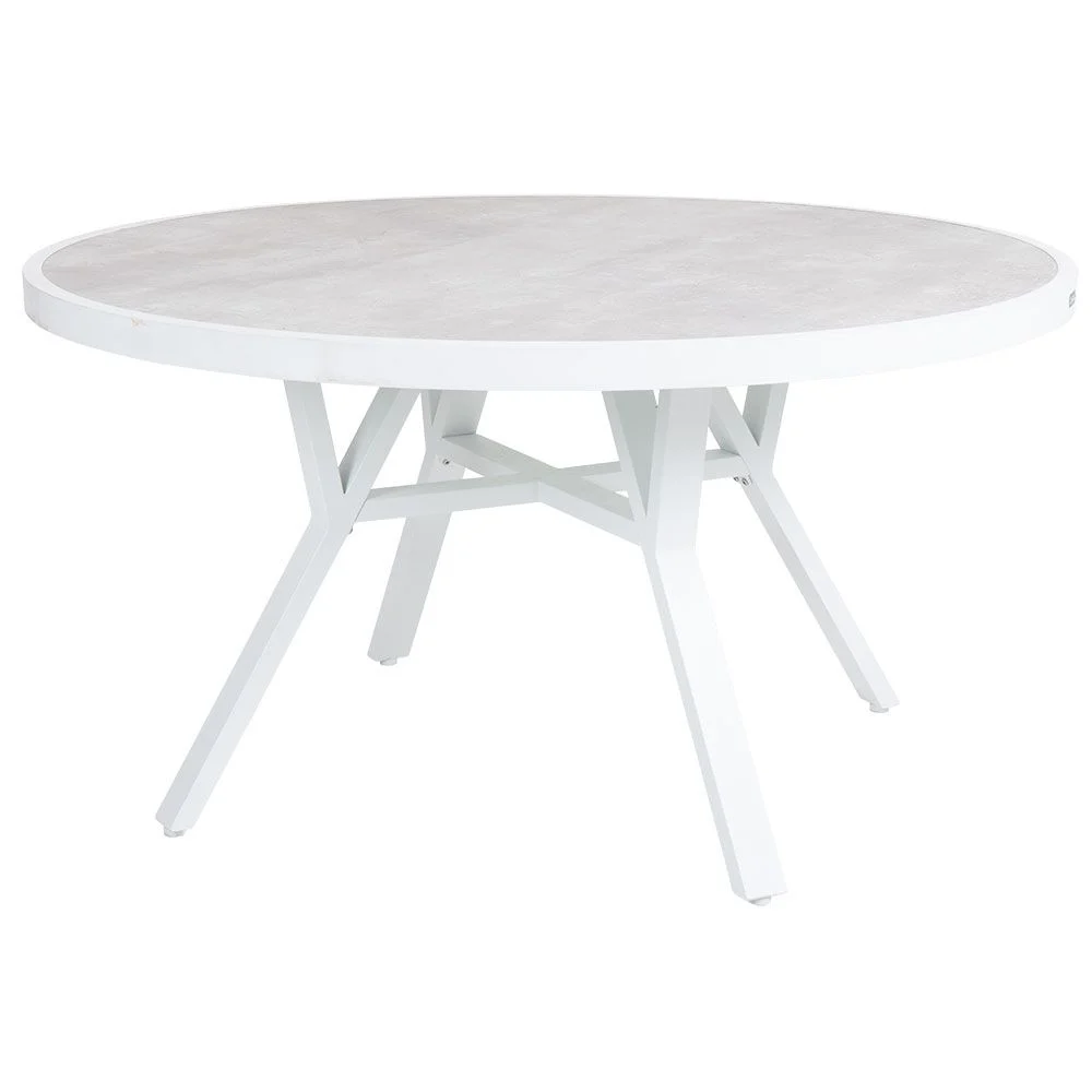 Brafab, Samvaro Esstisch 140 cm weiß / grau