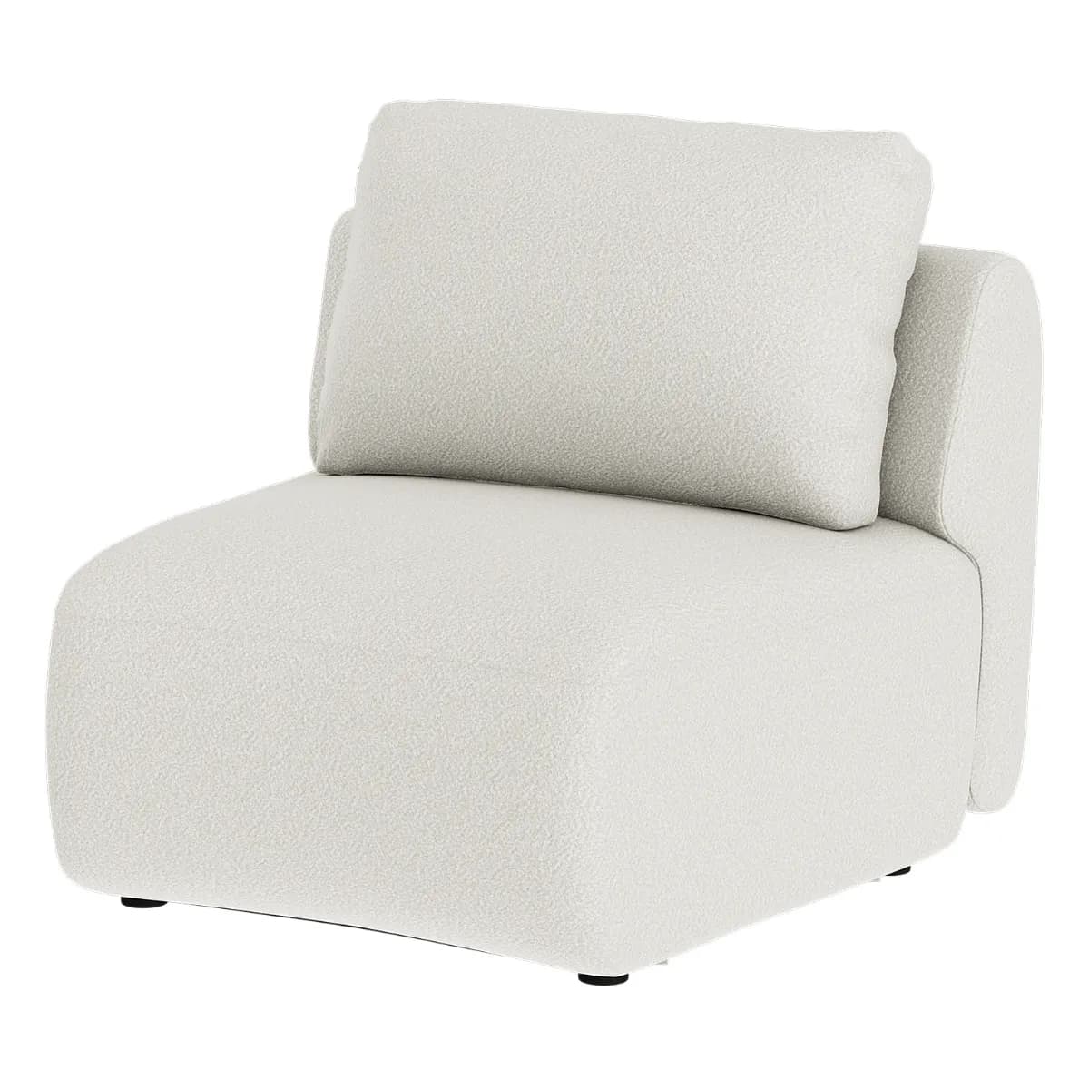Artwood, Dixon abgerundetes Mittelmodul Bouclé cream