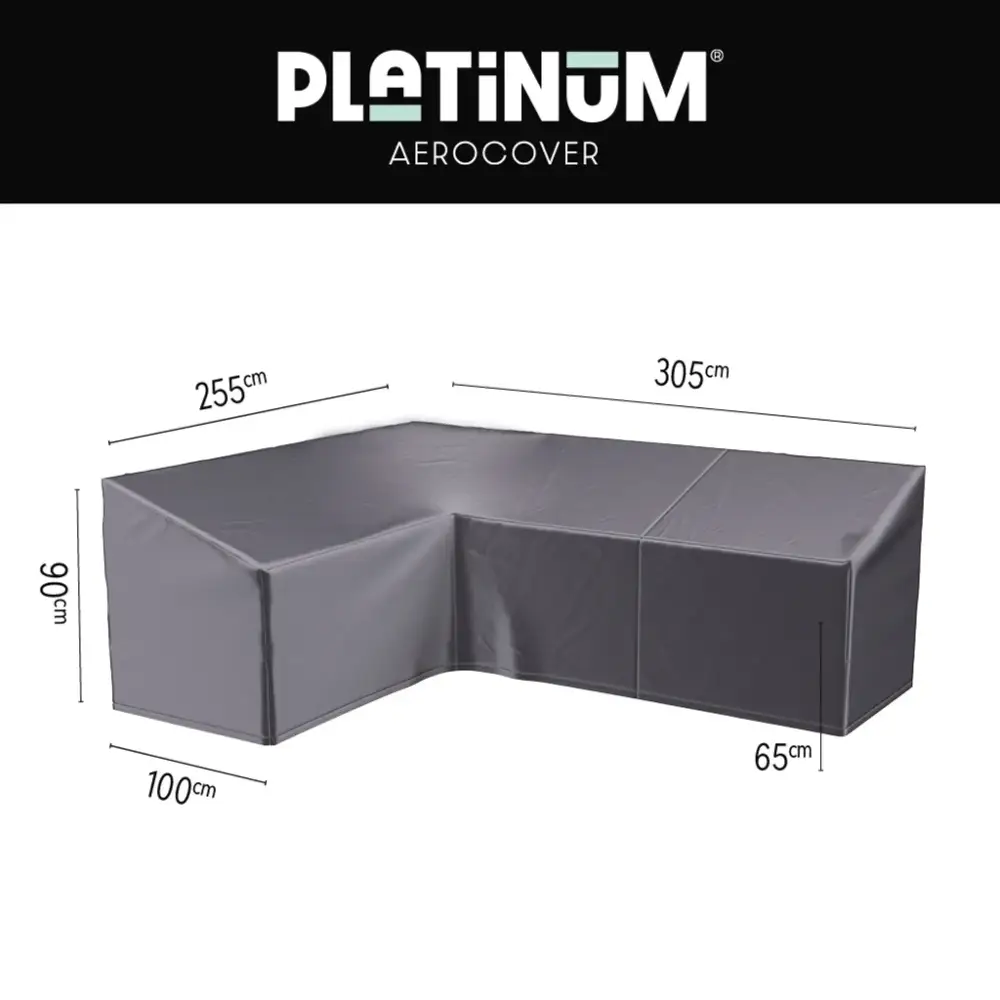 Platinum Aerocover, Lounge-Abdeckung L HB 305x255x100xH65/90 Links Aerocover Anthrazit