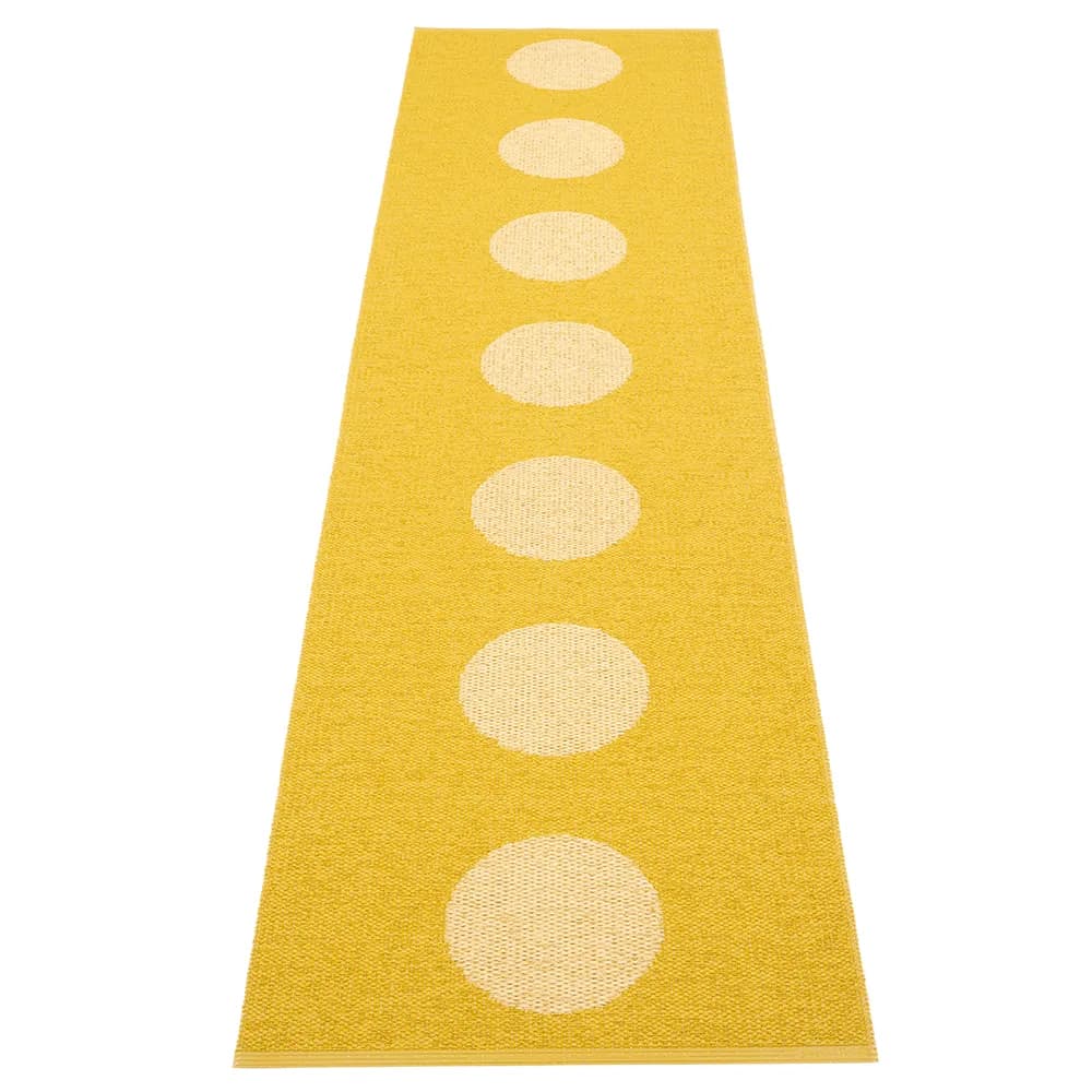 Pappelina, Vera Pop teppich Mustard/Pale Yellow 70 x 280cm