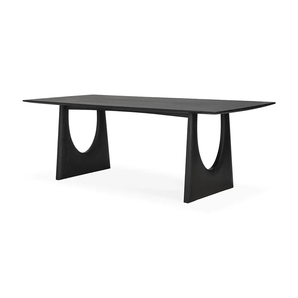 Ethnicraft, Geometrischer Esstisch 100x220 cm Eiche Schwarz