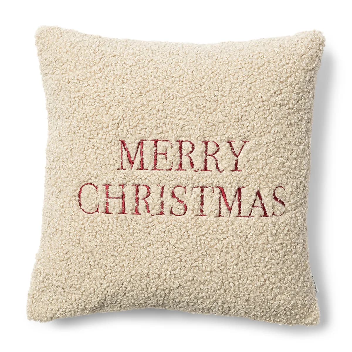 Riviera Maison, Kissenbezug Merry Christmas Beige 50x50 cm