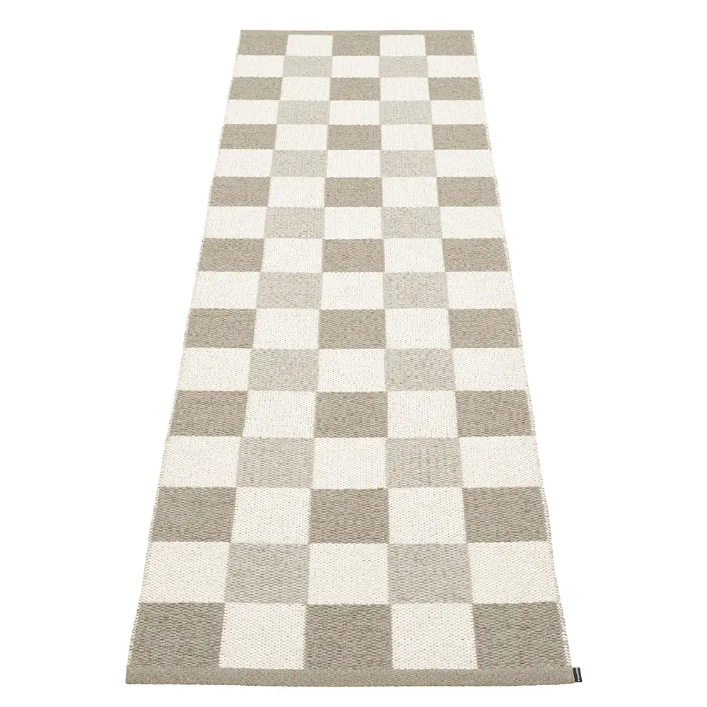 Pappelina, Pix Teppich 70x240 cm Dark Linen/Vanilla/Linen