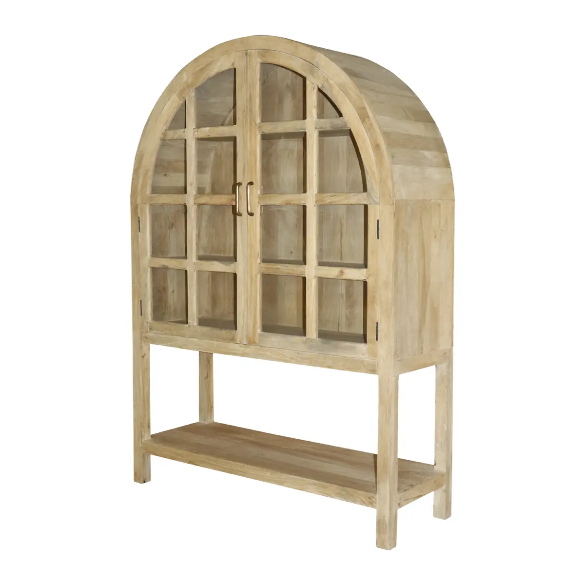 Affari of Sweden, RIKO Vitrinenschrank Natur L125 x B45 x H180 cm
